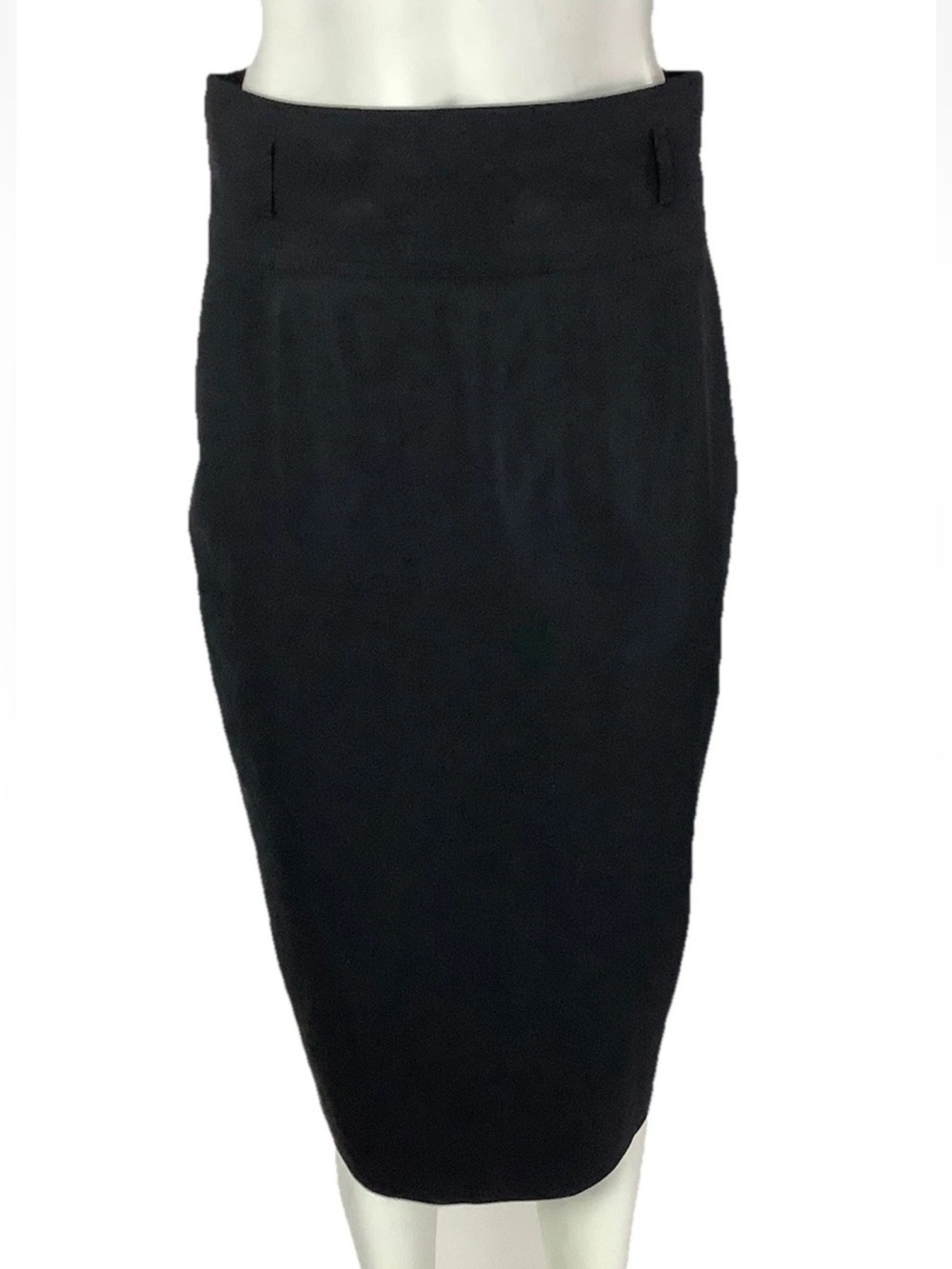 Burberry London Sz 6 US Black Pencil Midi Business Office Interview Skirt